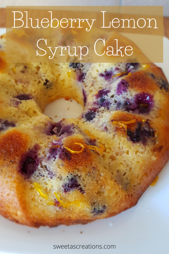 Blueberry lemon syrup cake