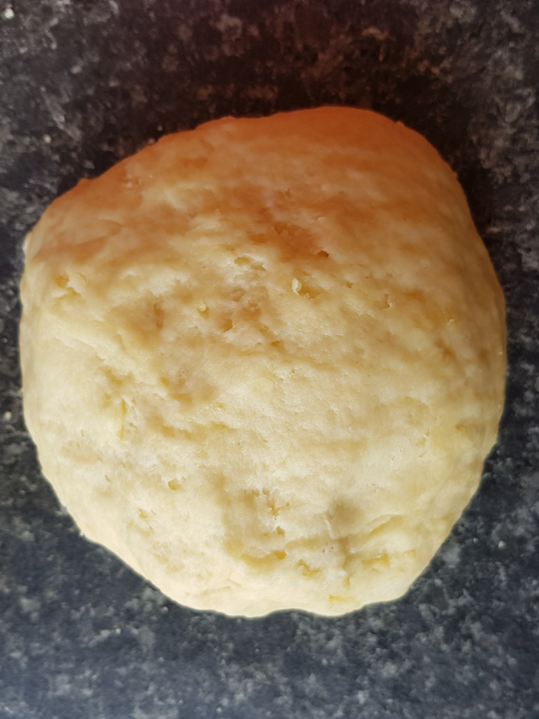 Homemade flour tortilla dough