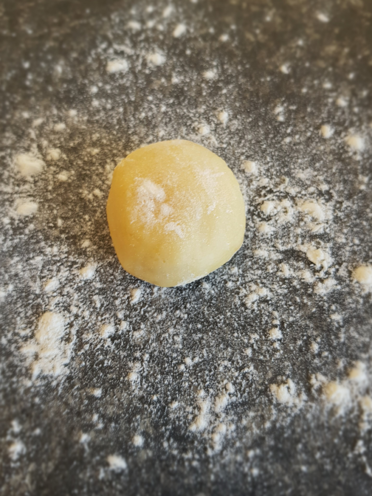 Homemade flour tortilla dough