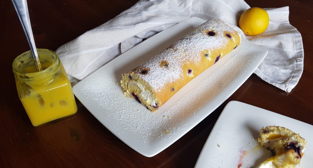 Blueberry Lemon swiss roll